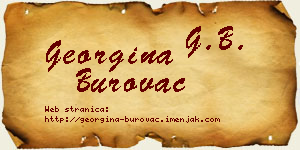 Georgina Burovac vizit kartica